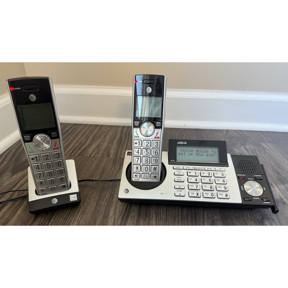 AT&T CL82315 Cordless Home Phone Answering System - 2 Handsets Working